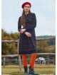 Black Flannel Dress with a Judge Collar and Elastic Waist and Lace 4732