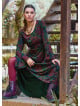 Boat Neck Tied Waist Spanish Sleeve Green Long Sleeve Dress 4709