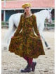 Boat Neck Asymmetrical Cut Button Detailed Olive Winter Dress 4722