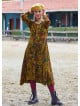 Boat Neck Asymmetrical Cut Button Detailed Olive Winter Dress 4722
