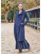 Anthracite Bohemian Cardigan with Thumbhole Button Detail and Hood 4694
