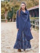 Anthracite Bohemian Cardigan with Thumbhole Button Detail and Hood 4694