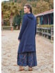 Anthracite Bohemian Cardigan with Thumbhole Button Detail and Hood 4694