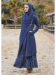 Anthracite Bohemian Cardigan with Thumbhole Button Detail and Hood 4694