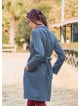 Anthracite Winter Dress with a Grandad Collar and Button Detail 4727
