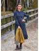 Button Detailed Lace Anthracite Long Sleeve Dress 4735