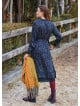 Button Detailed Lace Anthracite Long Sleeve Dress 4735