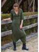Khaki Womens Bohemian Shalwar with Elastic Leg and Low Crotch 4718