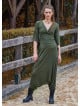 Khaki Womens Bohemian Shalwar with Elastic Leg and Low Crotch 4718