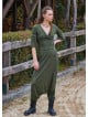 Khaki Womens Bohemian Shalwar with Elastic Leg and Low Crotch 4718