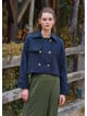 Shirt Collar Relaxed Cut Buttoned Black Winter Blouse 4763