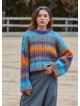 Crew Neck Bohemian Style Ethnic Patterned Womens Sweater 4750