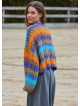 Crew Neck Bohemian Style Ethnic Patterned Womens Sweater 4750