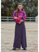 Asymmetric Cut Button Detailed Lilac Wide Leg Trousers with Pockets 4707