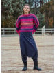 Elastic Waist Low Crotch Anthracite Womens Bohemian Shalwar 4714