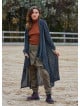 Asymmetric Cut Black Bohemian Cardigan with Pockets 4759