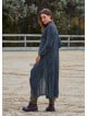 Asymmetric Cut Black Bohemian Cardigan with Pockets 4759