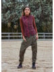 Rope Detailed Buttoned Elastic Waist Earth Bohemian Shalwar 4556