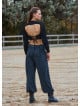 Black Womens Winter Trousers with Elastic Legs and Pockets 4755