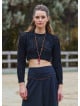 Black Womens Knitwear with a Low Cut Back 4746