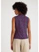 V Neck Cross Button Pink Floral Blouse 4680