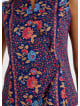 V Neck Cross Button Pink Floral Blouse 4680