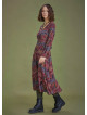 Boho Style Ruffle Sleeve Ethnic Patterned Dress