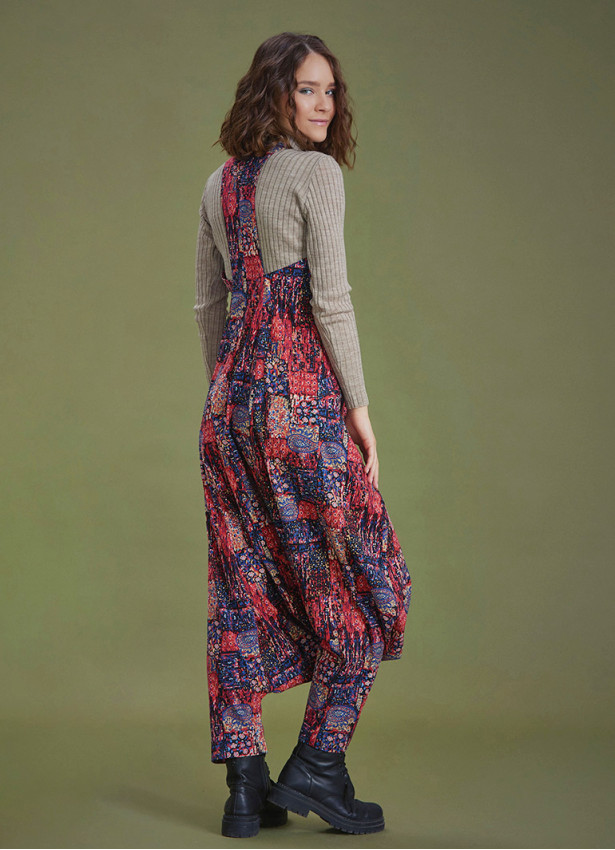 Global Desi Women Halter Neck Printed Basic Jumpsuit