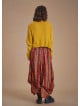 Gypsy Style Orange Print Cotton Long Skirt
