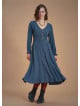 Bohemian Style Fit and Flare Gray Dress