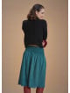 Flared Authentic Green Suede Skirt