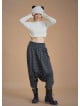 Winter Elastic Waist and Leg Black Harem Pants