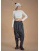Winter Elastic Waist and Leg Black Harem Pants