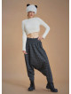 Winter Elastic Waist and Leg Black Harem Pants