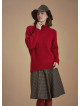Bohemian Style Knitted Women's Red Sweater