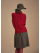 Bohemian Style Knitted Women's Red Sweater