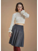 Flared Anthracite Suede Skirt