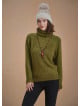Bohemian Style Knitted Women's Khaki Sweater
