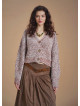 Boho Chic Cable Knit Crop Cream Cardigan