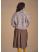 Boho Chic Cable Knit Crop Cream Cardigan