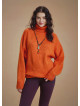 Bohemian Style Knitted Women's Orange Sweater