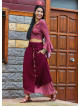 Double Layered Red Floral Skirt with Pockets and Button Details 5028
