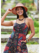 Black Authentic Dress with Spaghetti Straps, Buttons, and an Open Back  5001