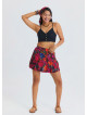 Red Shorts Skirt with Elasticated Waistband and Ruffles 4914