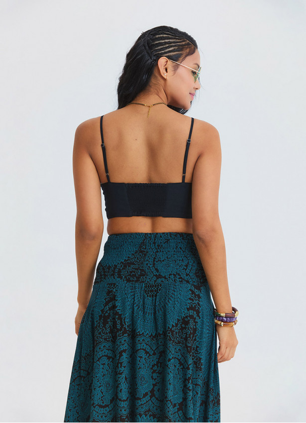 Gipe Detailed Waist Tied Long Skirt 4898