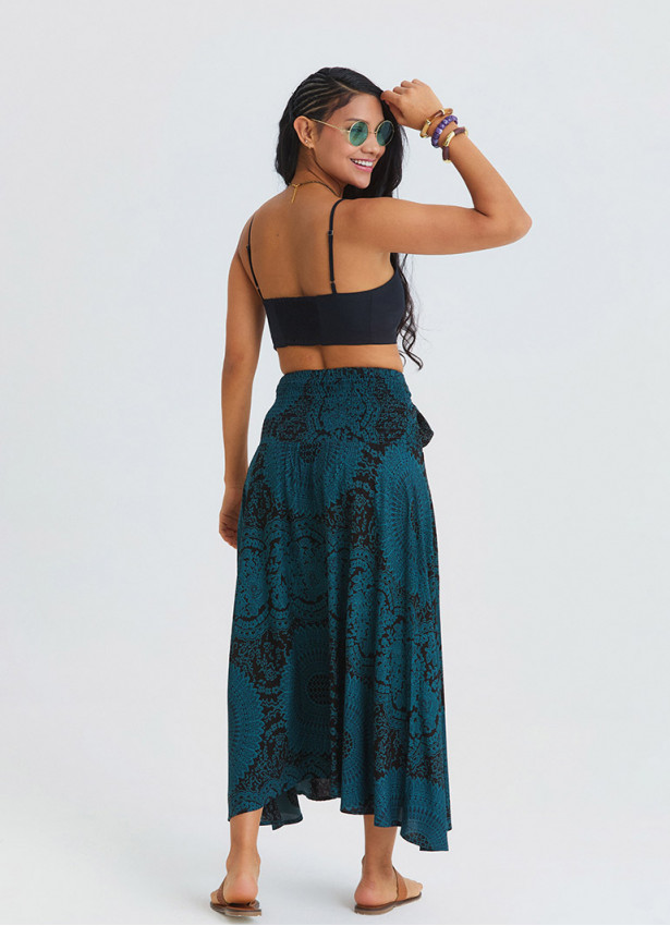 Gipe Detailed Waist Tied Long Skirt 4898