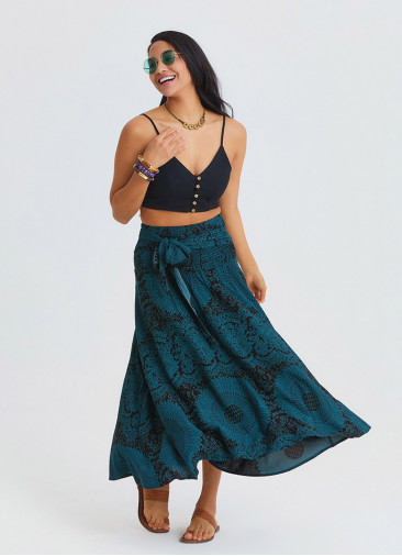 Gipe Detailed Waist Tied Long Skirt 4898