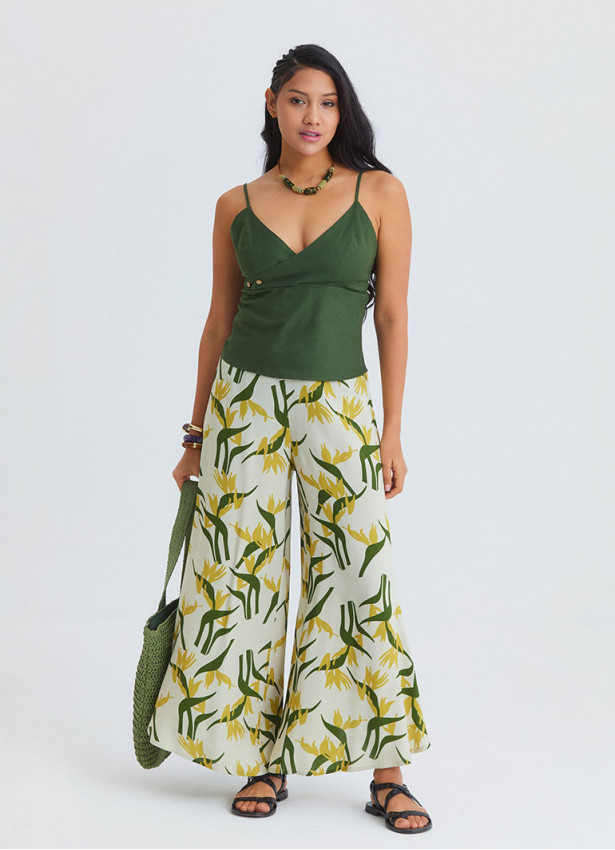 Anita Womens Authentic Trousers with Normal Waist and Asymmetrical Cut 4866