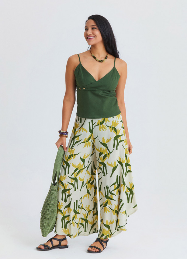 Anita Womens Authentic Trousers with Normal Waist and Asymmetrical Cut 4866