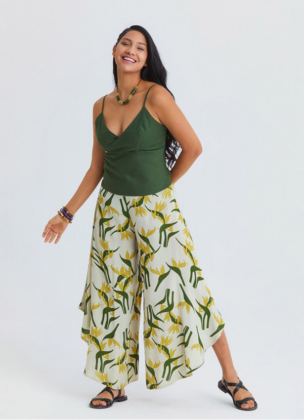 Anita Womens Authentic Trousers with Normal Waist and Asymmetrical Cut 4866